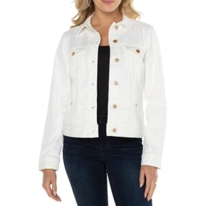 Liverpool Los Angeles Classic Jean Jacket | Porcelain | Size 2XL | NWT